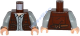 Деталь Лего Торс С Рисунком Цвет Темно-Коричневый