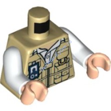 Деталь Лего Торс С Рисунком Цвет Песочный