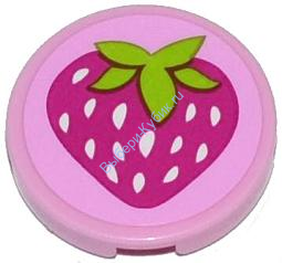 Деталь Лего С Рисунком Цвет Ярко-Розовый 