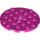 Деталь Лего Пластина Круглая 6 х 6 С Отверстием Цвет Темно-Розовый