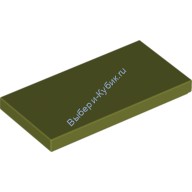 Деталь Лего Плитка 2 х 4 Цвет Оливковый Зеленый