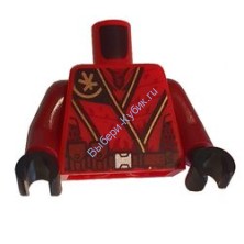 Деталь Лего Торс С Рисунком Цвет Красный