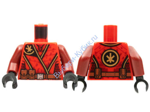 Деталь Лего Торс С Рисунком Цвет Красный