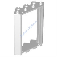 Деталь Лего Дверная Рама 4 х 4 х 6 Угловая Цвет Белый