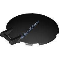 Деталь Лего Тарелка 6 х 6 Перевернутая Без Штырьков С Ручкой Цвет Черный