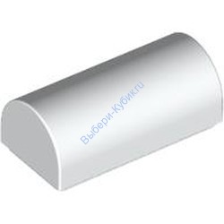 Деталь Лего Скос Закругленный 1 x 2 x 2/3 Цвет Белый