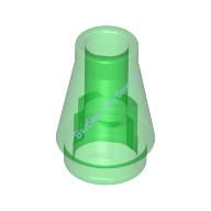 Деталь Лего Конус 1 х 1 С Верхним Пазом Цвет Прозрачно-Зеленый