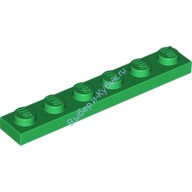 Деталь Лего Пластина 1 х 6 Цвет Зеленый