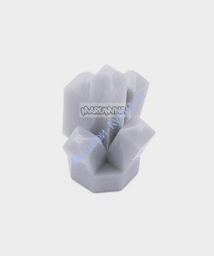 Деталь Аналог Совместимый С Лего Камень / Кристалл 1 х 1 5 Точек Цвет Перламутрово-Светло-Серый