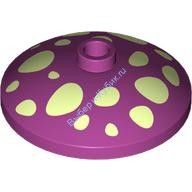 Деталь Лего Тарелка 3 х 3 Перевернутая С Рисунком Цвет Маджента