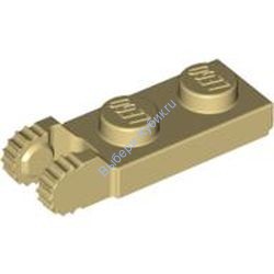 Деталь Лего Петля Пластина 1 х 2 C 2 Пальцами На Конце Цвет Песочный