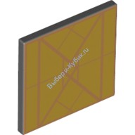 Деталь Лего Дорожный Знак С Защелкой 2 х 2 С Рисунком Цвет Темно-Серый