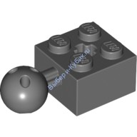 Деталь Лего Техник Кубик Модифицированный 2 х 2 С Шаром И Отверстием Под Ось Цвет Темно-Серый