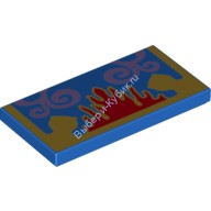 Деталь Лего Плитка 2 х 4 с Восточным Орнаментом Цвет Синий