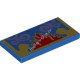 Деталь Лего Плитка 2 х 4 с Восточным Орнаментом Цвет Синий