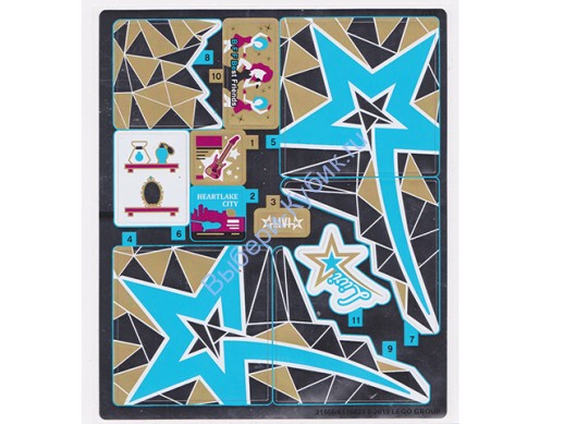 Наклейки К Набору Лего 41106 "Поп-звезда: гастроли"