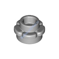 Деталь Лего Пластина Круглая 1 х 1 С Лепестками (5 Лепестков) Цвет Светло-Серый