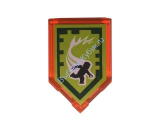 Деталь Лего Плитка Модифицированная 2 х 3 Пятиугольная С Рисунком Цвет Прозрачно-Неоново-Оранжевый