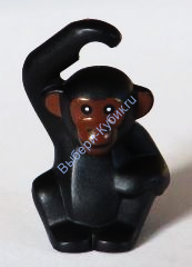 Деталь Лего Обезьяна Шимпанзе Цвет Черный
