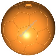 Деталь Лего Футбольный Мяч Однотонный Цвет Оранжевый