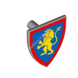 Деталь Лего Щит Треугольный С Рисунком Цвет Светло-Серый