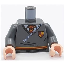 Деталь Лего Торс С Рисунком Цвет Темно-Серый