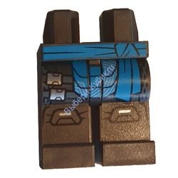 Деталь Лего Ноги С Рисунком Цвет Перламутрово-Темно-Серый