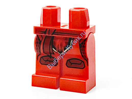Деталь Лего Ноги С Рисунком Цвет Красный