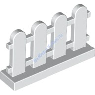 Деталь Лего Забор 1 х 4 х 2 Штакетный Цвет Белый