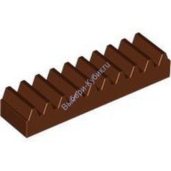 Деталь Лего Техник Зубчатая Рейка 1 х 4 Цвет Коричневый