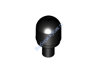 Деталь Лего Крышка Фонарика С Внутренним Стержнем / Глаз Бионикл Barraki Цвет Черный