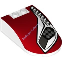 Деталь Лего Лобовое Стекло С Рисунком 6 х 4 х 1 Изогнутое Цвет Прозрачный