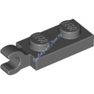 Деталь Лего Пластина 1 х 2 С Горизонтальной Защелкой На Конце Цвет Темно-Серый