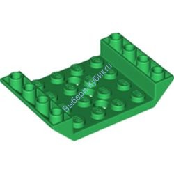 Деталь Лего Скос Перевернутый 45 6 х 4 Двойной С 4 х 4 Вырезом И 3 Отверстиями Цвет Зеленый