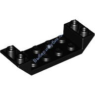 Деталь Лего Скос Перевернутый 45 6 х 2 Двойной С 2 х 4 Вырезом Цвет Черный