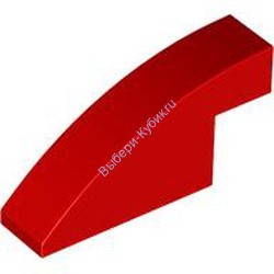 Деталь Лего Скос Изогнутый 4 x 1 x 1 2/3 Без Штырьков Цвет Красный