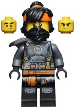 Минифигурка Лего Ниндзяго Коул - Остров, маска и волосы с банданой