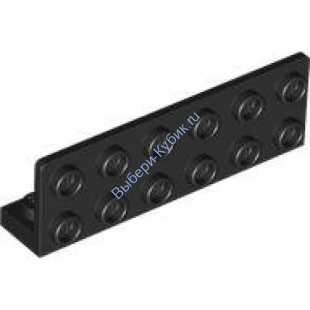 Деталь Лего Кронштейн 1 х 6- 2 х 6 Перевернутый Цвет Черный