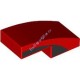 Деталь Лего Скос Изогнутый 2 х 1 Без Штырьков С Рисунком Цвет Красный