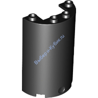 Деталь Лего Половина Цилиндра 2 х 4 х 5 С 1 х 2 Вырезом Цвет Черный