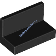 Деталь Лего Панель 1 х 2 х 1 С Закругленными Углами Цвет Черный