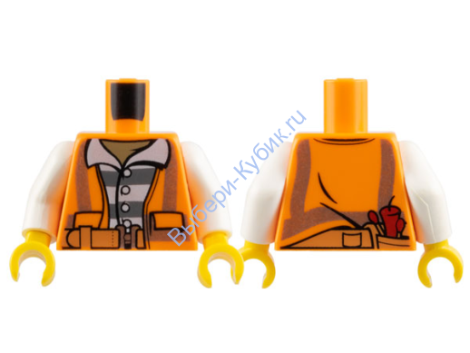 Деталь Лего Торс С Рисунком Цвет Оранжевый