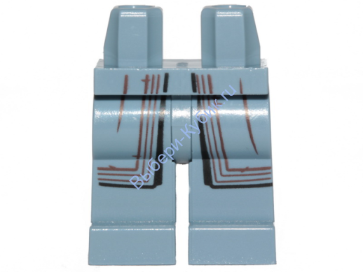 Деталь Лего Ноги с Рисунком Цвет Песочно-Голубой 