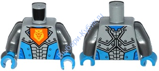 Деталь Лего Торс С Рисунком Цвет Светло-Серый