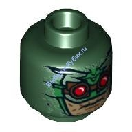 Деталь Лего Голова Минифигурки Цвет Темно-Зеленый
