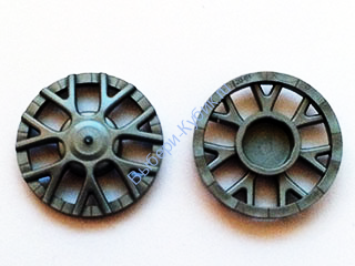 Деталь Лего Колпак Для Диска 7 Спиц Y Формы - Для Диска 18976 Цвет Черный