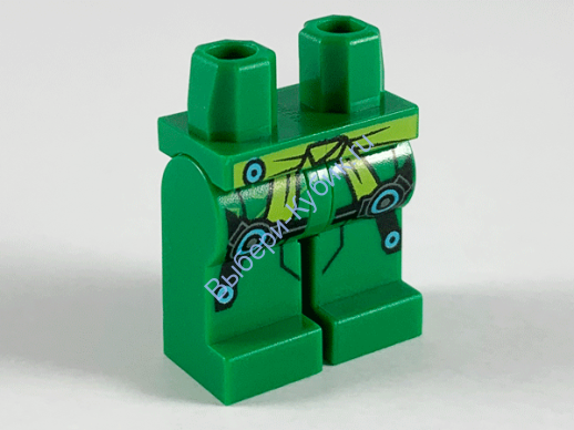Деталь Лего Ноги С Рисунком Цвет Зеленый