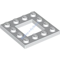 Деталь Лего Пластина 4 х 4 С 2 х 2 Вырезом Цвет Белый