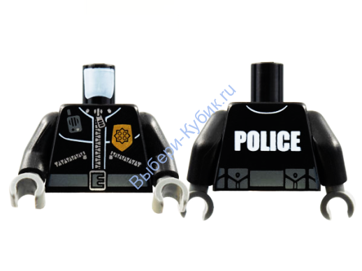 Деталь Лего Торс С Рисунком Цвет Черный