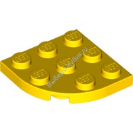 Деталь Лего Пластина Круглая Угол 3 х 3 Цвет Желтый